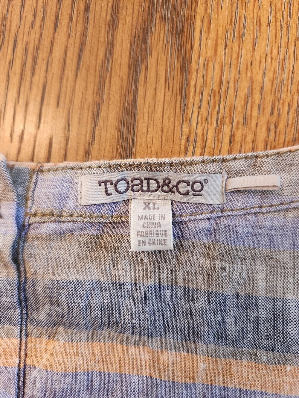Toad & Co Linette Striped 100% Linen Sleeveless Dress Size XL - Picture 6 of 8